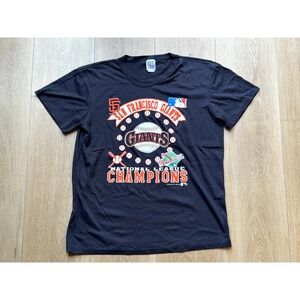 Vtg 1989 San Francisco Giants National League Champs T Shirt Logo World Series‎